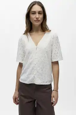 Wehkamp OBJECT vest ecru fijn gebreid aanbieding