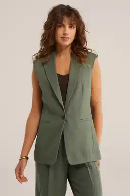 Wehkamp WE Fashion gilet groen aanbieding