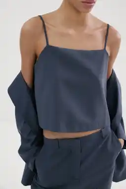 Wehkamp Mango top grijsblauw aanbieding