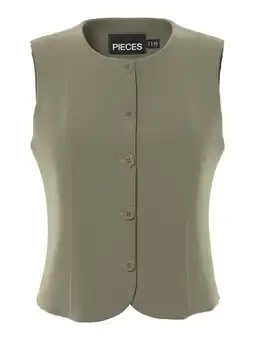 Wehkamp PIECES gilet kaki aanbieding