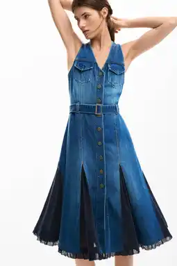 Wehkamp Desigual blousejurk medium blue denim aanbieding