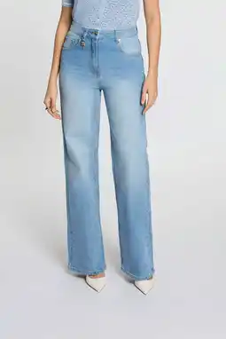 Wehkamp Morgan highwaist wide leg jeans medium blue denim aanbieding