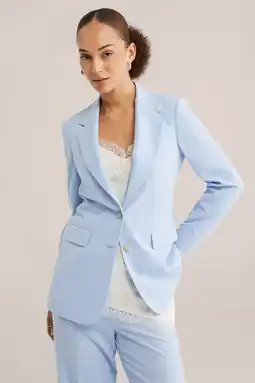 Wehkamp WE Fashion regular blazer lichtblauw aanbieding
