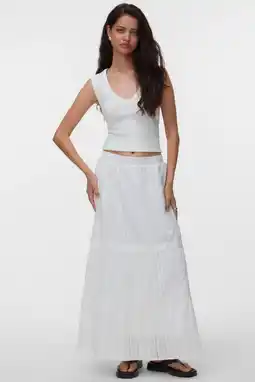 Wehkamp VERO MODA A-lijn rok broderie ecru aanbieding