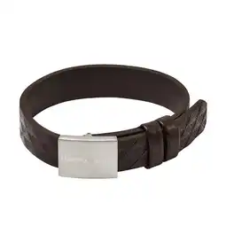 Wehkamp Emporio Armani leren armband EGS3135040 donkerbruin aanbieding