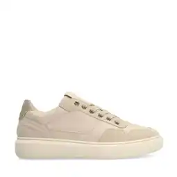 Wehkamp Manfield nubuck sneakers beige aanbieding