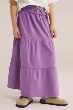 Wehkamp WE Fashion maxi rok paars aanbieding