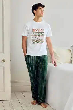 Wehkamp Chelsea Peers pyjama donkergroen/wit aanbieding