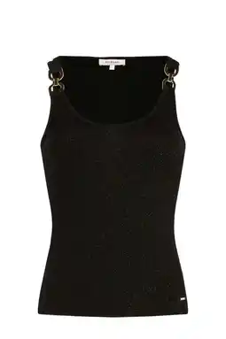 Wehkamp Morgan mouwloze top zwart met glitter aanbieding