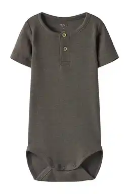 Wehkamp NAME IT BABY romper NBMKAB groenbruin aanbieding