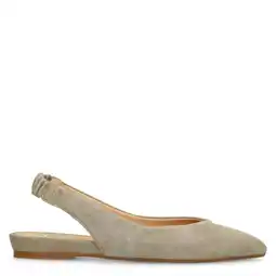 Wehkamp Manfield suède slingback loafers kaki aanbieding