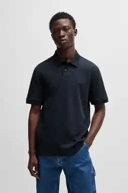 Wehkamp BOSS regular polo donkerblauw aanbieding
