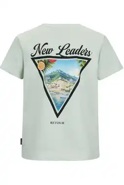 Wehkamp Retour Jeans T-shirt met backprint mintgroen aanbieding