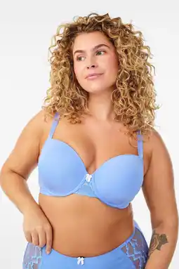 Wehkamp Zizzi voorgevormde beugelbh LOVA lichtblauw aanbieding