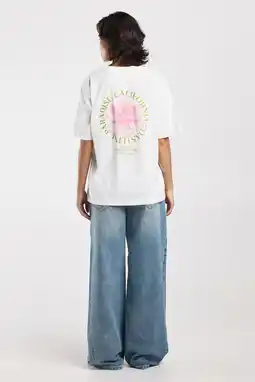 Wehkamp America Today T-shirt met backprint ecru aanbieding