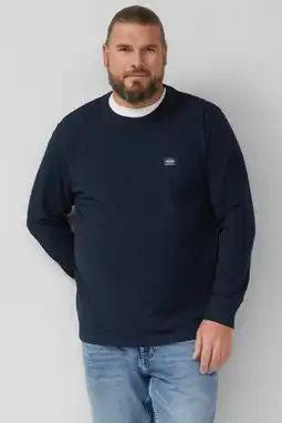 Wehkamp s.Oliver Big Size longsleeve donkerblauw aanbieding