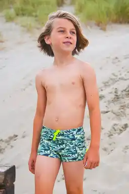 Wehkamp Just Beach zwemboxer Nevada lichtgroen/donkergroen aanbieding