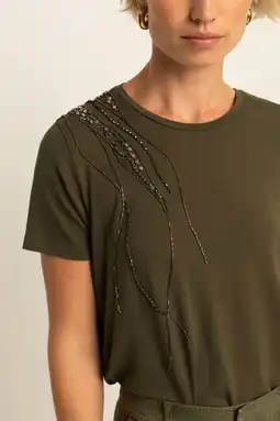 Wehkamp Expresso T-shirt olijfgroen aanbieding