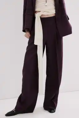 Wehkamp Mango straight regularwaist broek met linnen aanbieding