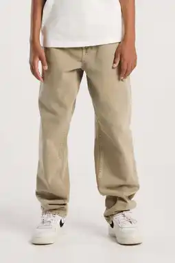 Wehkamp America Today relaxed waist loose fit jeans beige aanbieding