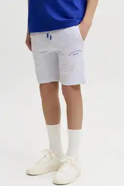 Wehkamp JACK & JONES JUNIOR regular sweatshort wit aanbieding