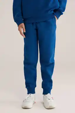 Wehkamp WE Fashion slim sweatpants marineblauw aanbieding