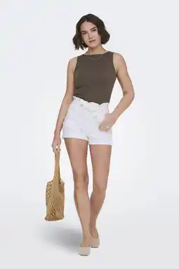 Wehkamp ONLY regularwaist denim short ecru aanbieding