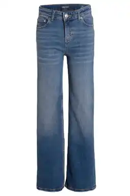 Wehkamp Anytime wide leg jeans medium blue denim aanbieding