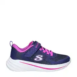 Wehkamp Skechers Wave 92 sneakers met glitters blauw/roze aanbieding