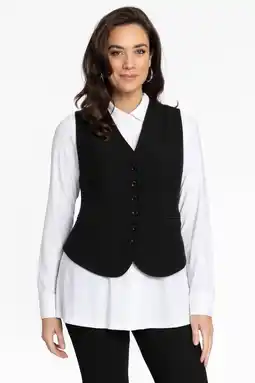 Wehkamp YOEK gestreept gilet zwart aanbieding