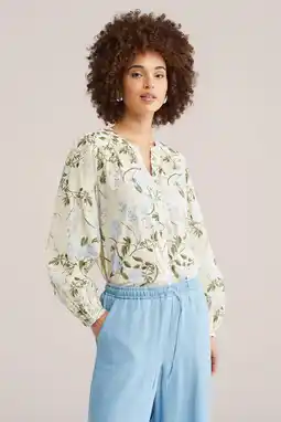 Wehkamp WE Fashion gebloemde blouse ecru aanbieding