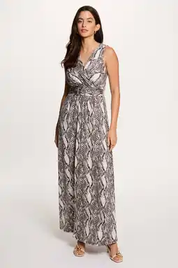 Wehkamp Morgan maxi jurk met dierenprint zwart aanbieding