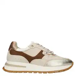 Wehkamp Manfield leren sneakers goud/bordeaux aanbieding