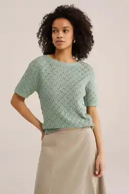 Wehkamp WE Fashion top groen gebreid aanbieding