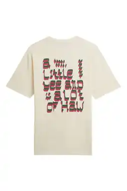Wehkamp Scotch & Soda relaxed T-shirt met backprint ecru aanbieding