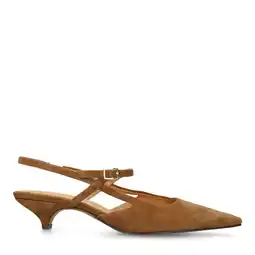 Wehkamp Manfield suède slingback pumps cognac aanbieding