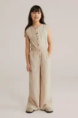 Wehkamp WE Fashion Straight jumpsuit lichtbruin aanbieding