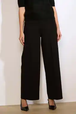 Wehkamp LOLALIZA wide leg regularwaist broek zwart aanbieding