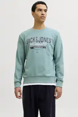 Wehkamp JACK & JONES ESSENTIALS sweater turquoise aanbieding