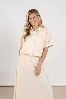 Wehkamp NUKUS blouse broderie ecru aanbieding