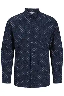 Wehkamp JACK & JONES slim casual overhemd donkerblauw aanbieding