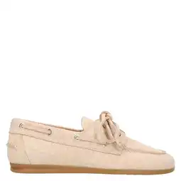 Wehkamp Manfield suède bootschoenen met dierenprint beige aanbieding