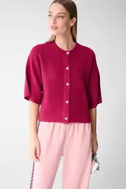 Wehkamp Shoeby vest roze gebreid aanbieding
