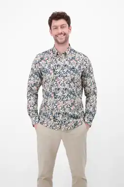 Wehkamp LERROS Regular casual overhemd blauw aanbieding