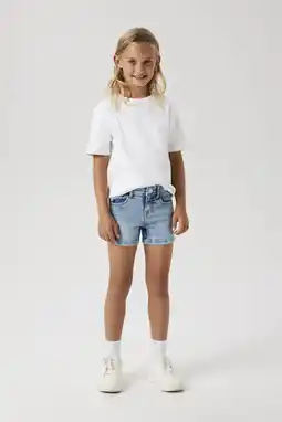 Wehkamp NAME IT KIDS slim denim short light blue denim aanbieding
