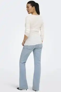 Wehkamp ONLY MATERNITY Olmblush highwaist zwangerschaps flared jeans light blue denim aanbieding