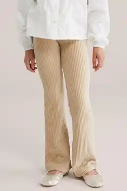 Wehkamp WE Fashion fluwelen flared flared broek zand aanbieding