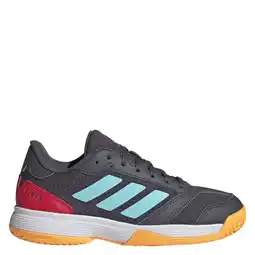 Wehkamp adidas Performance Ligra 8 zaalsportschoenen grijs/aqua/rood aanbieding