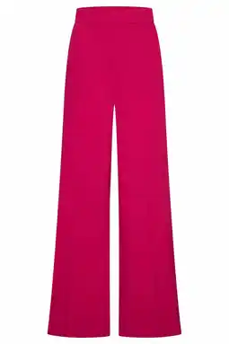 Wehkamp Claudia Sträter wide leg regularwaist broek fuchsia aanbieding