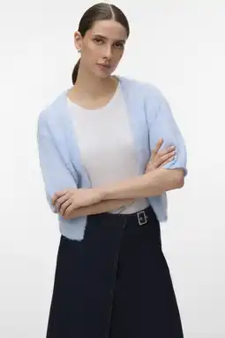 Wehkamp VERO MODA gebreid vest lichtblauw aanbieding